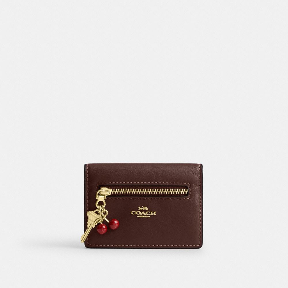 COACH®,Porte-cartes Avec Breloques,,Front View