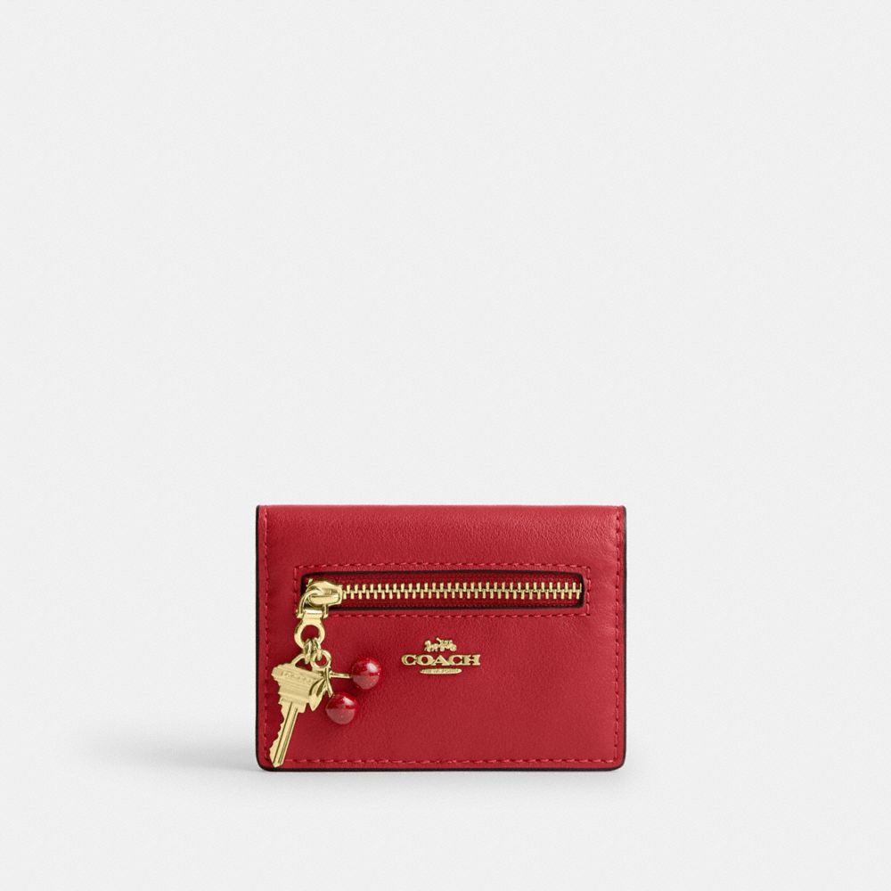 COACH®,Porte-cartes Avec Breloques,,Front View
