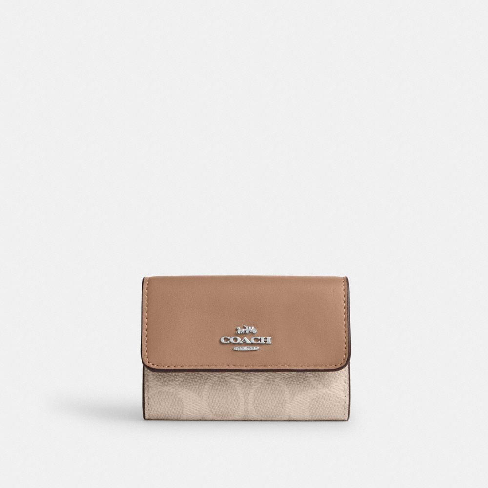 COACH®,Flap Card Case In Signature Canvas,,Front View