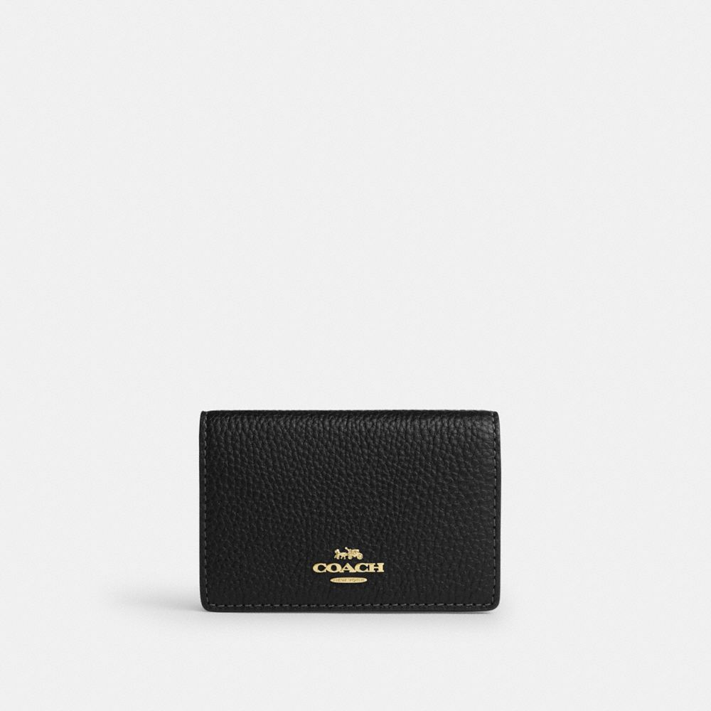 COACH®, ビジネス カード ケース, カードケース&パスケース,ﾌﾞﾗｯｸ,Front View