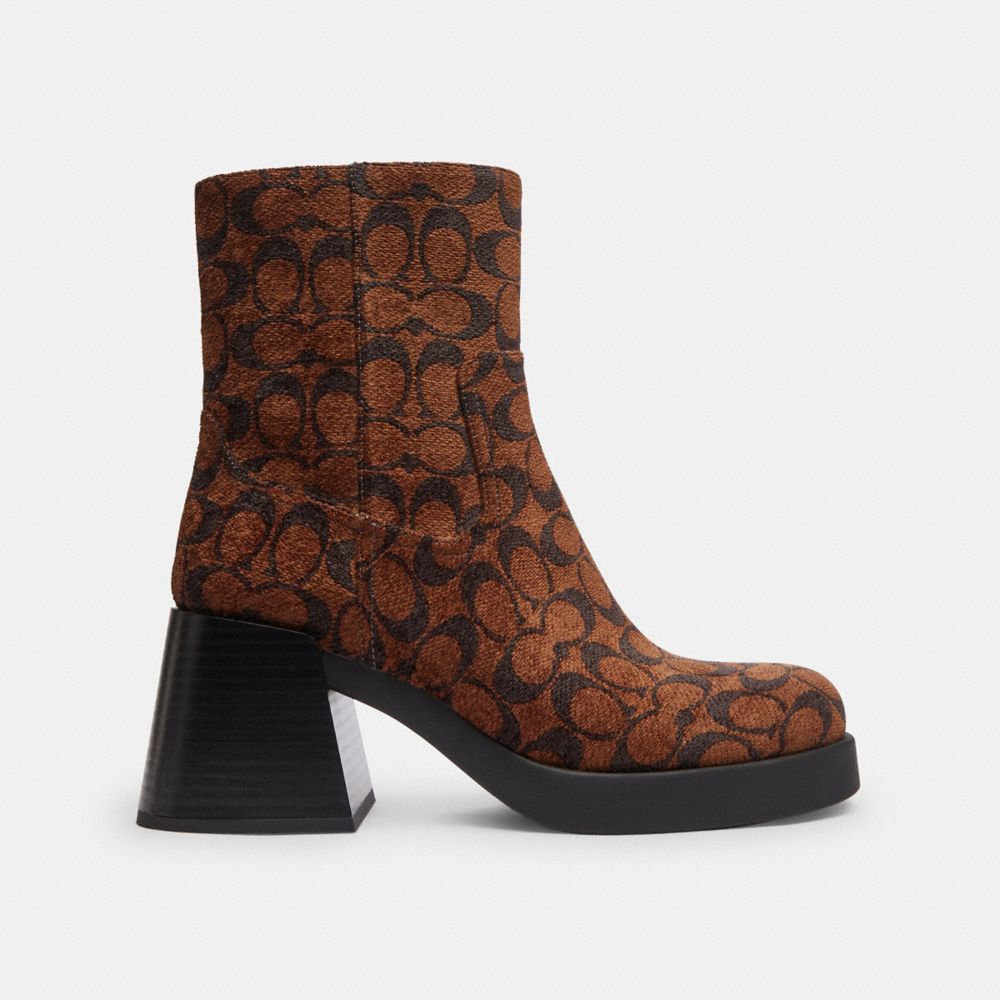 Block Heel Boot In Signature Chenille | Other_shoes | Coach | COACH®