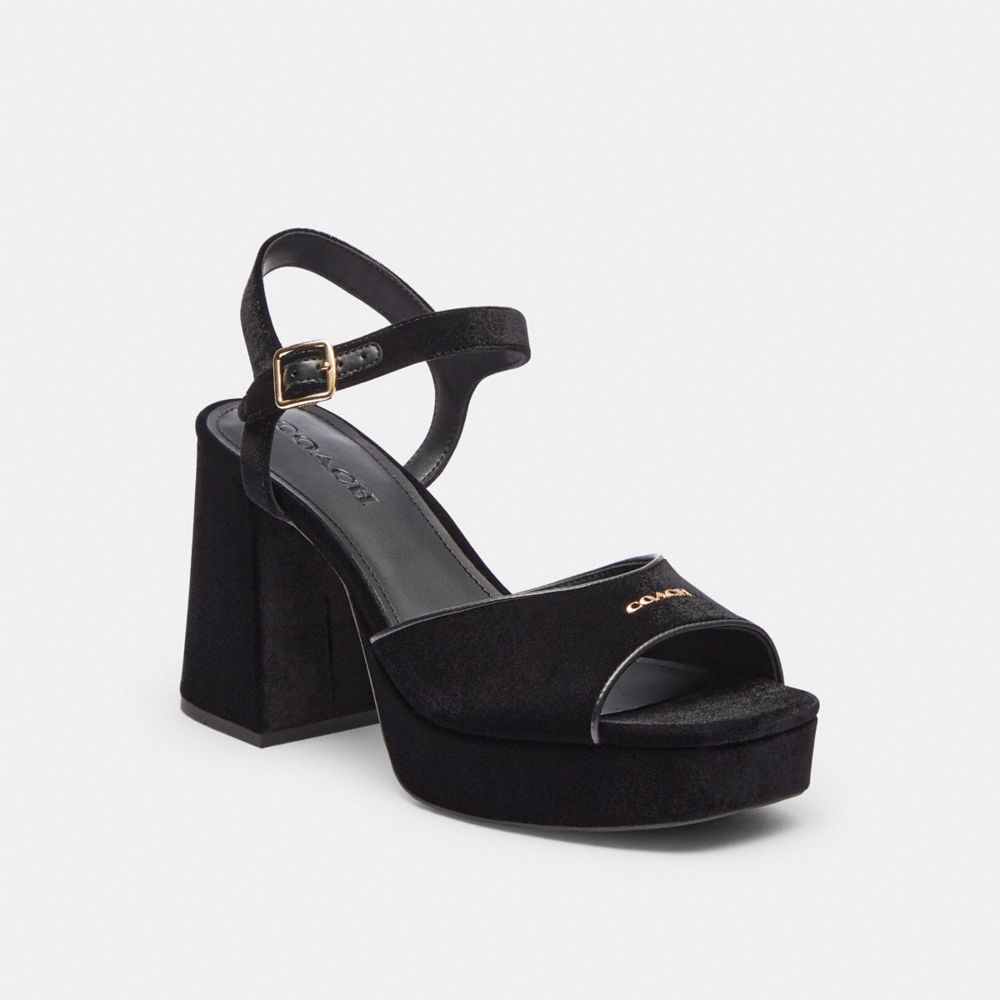 COACH®,Block Heel Sandal,,Front View