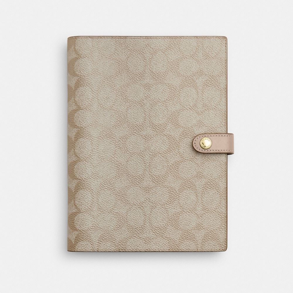 COACH®,Notebook In Signature Canvas,,Front View