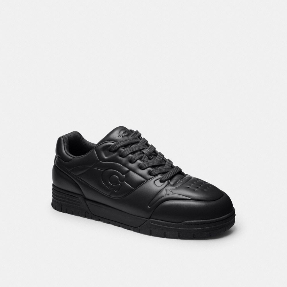 COACH®,Pillow Soho Sneaker,Recycled Polyester,Rubber,Polyester,Leather,Casual,Low Top,Fabric,Logo,Traction,Sustainable,Cushio,,Front View