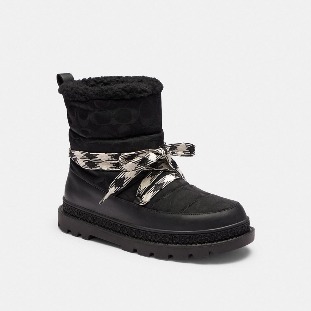 COACH®,Winter Boot In Signature Recycled Nylon,,Front View
