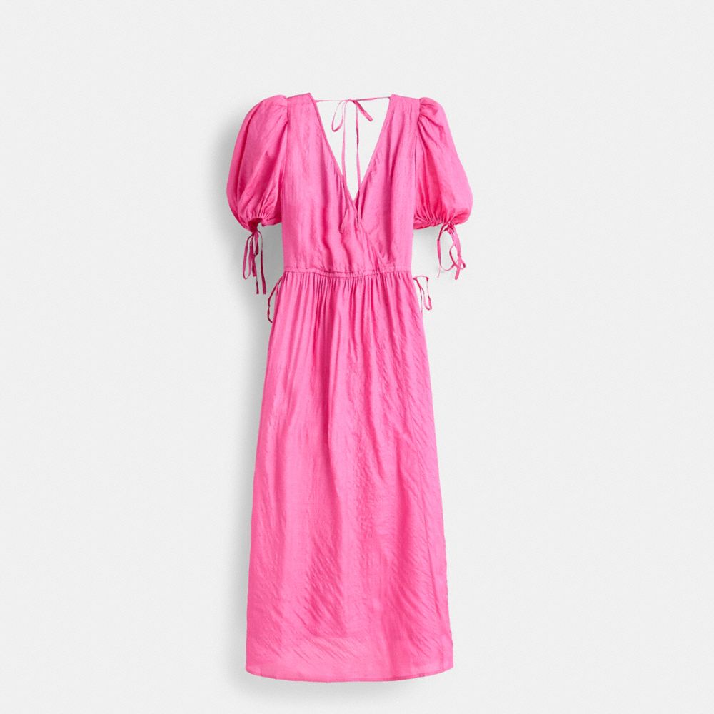 COACH®,Restored Long Dress With Ties,,Back View