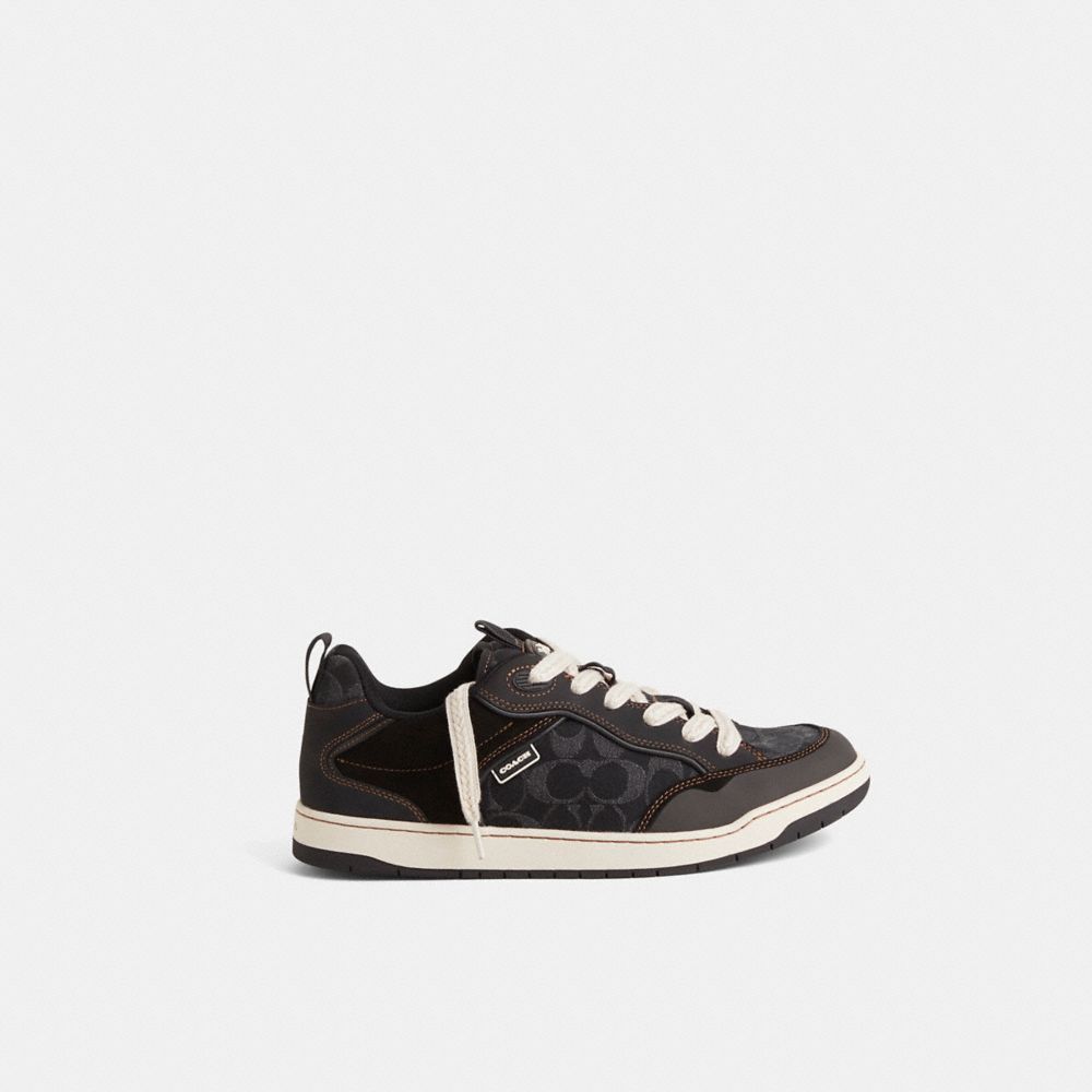 COACH®,Restored C203 Sneaker,Black,Front View
