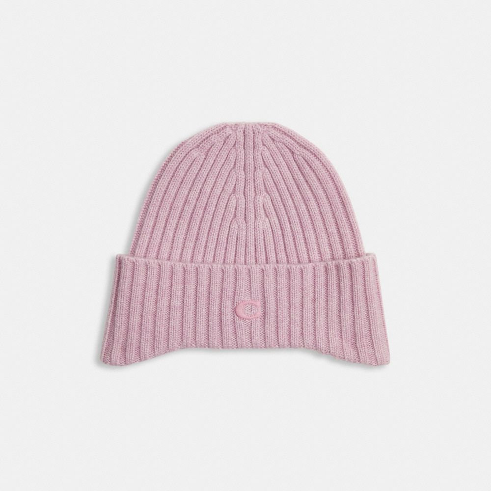 COACH®,Cashmere Beanie,,Front View