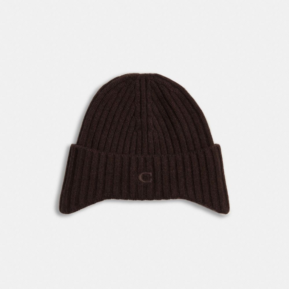COACH®,Cashmere Beanie,,Front View