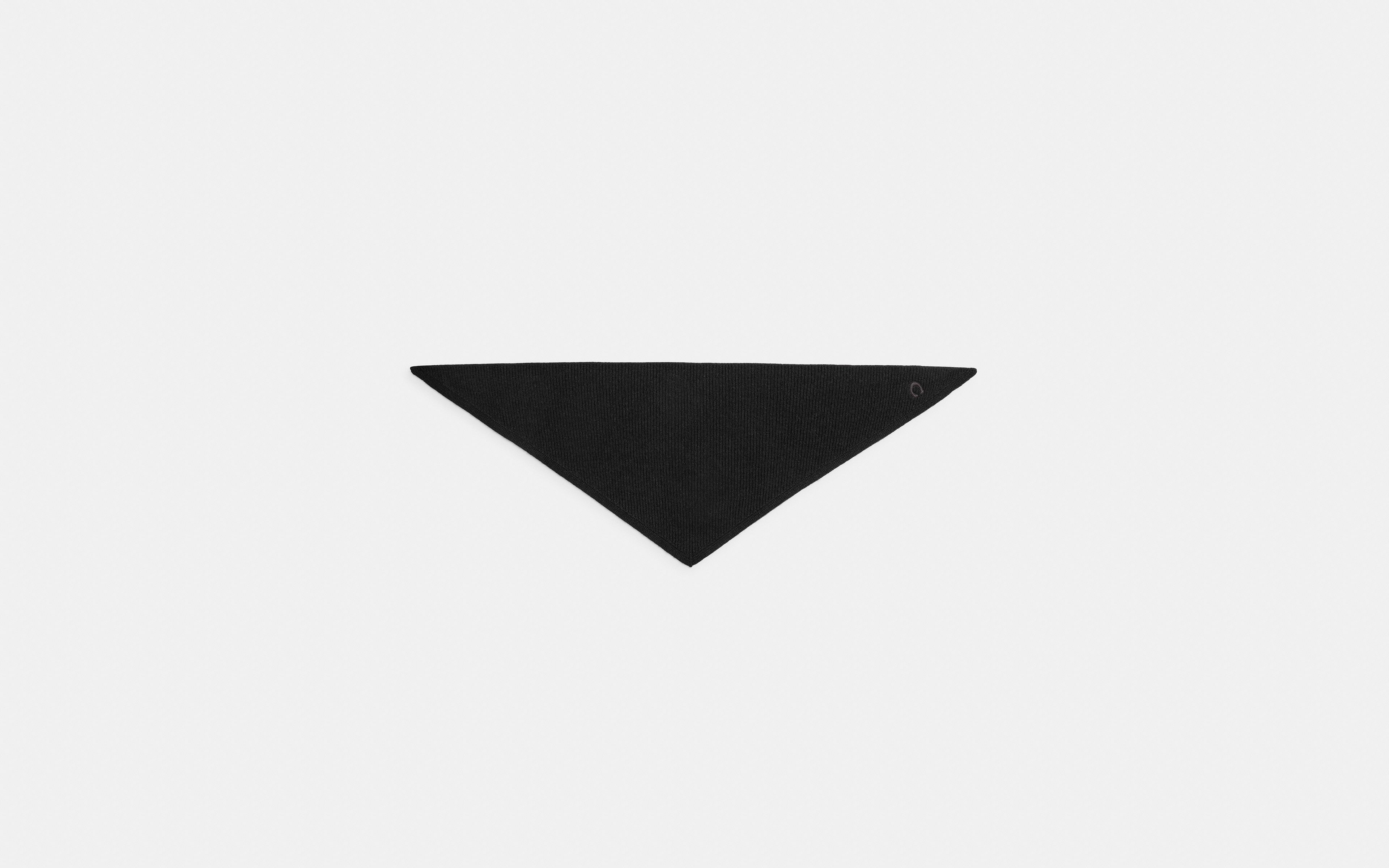 Cashmere Knit Small Triangle Scarf