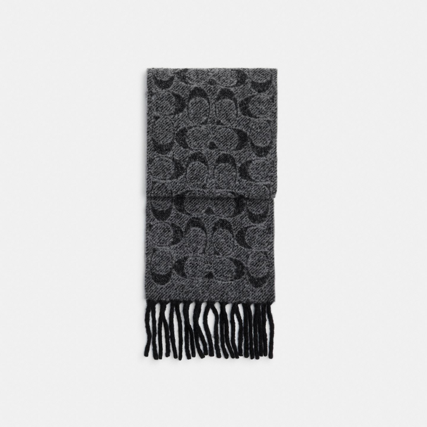 Женские аксессуары Coach Signature Muffler, цвет: Чёрный — фото 1