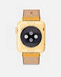 COACH®,APPLE WATCH® STRAP, 38MM, 40MM AND 41MM,Leather,Yellow Gold,Back View
