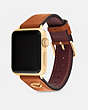 COACH®,APPLE WATCH® STRAP, 38MM, 40MM AND 41MM,Leather,Canyon,Angle View