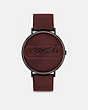COACH®,CHARLES WATCH, 41MM,Bordeaux,Front View