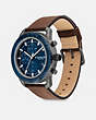 COACH®,CRUISER WATCH, 44MM,Leather,Brown,Angle View