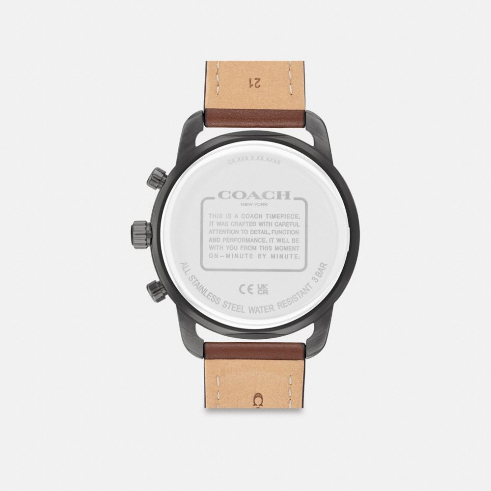 COACH®,Cruiser Watch, 44 Mm,,Back View