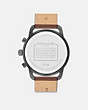 COACH®,CRUISER WATCH, 44MM,Leather,Brown,Back View