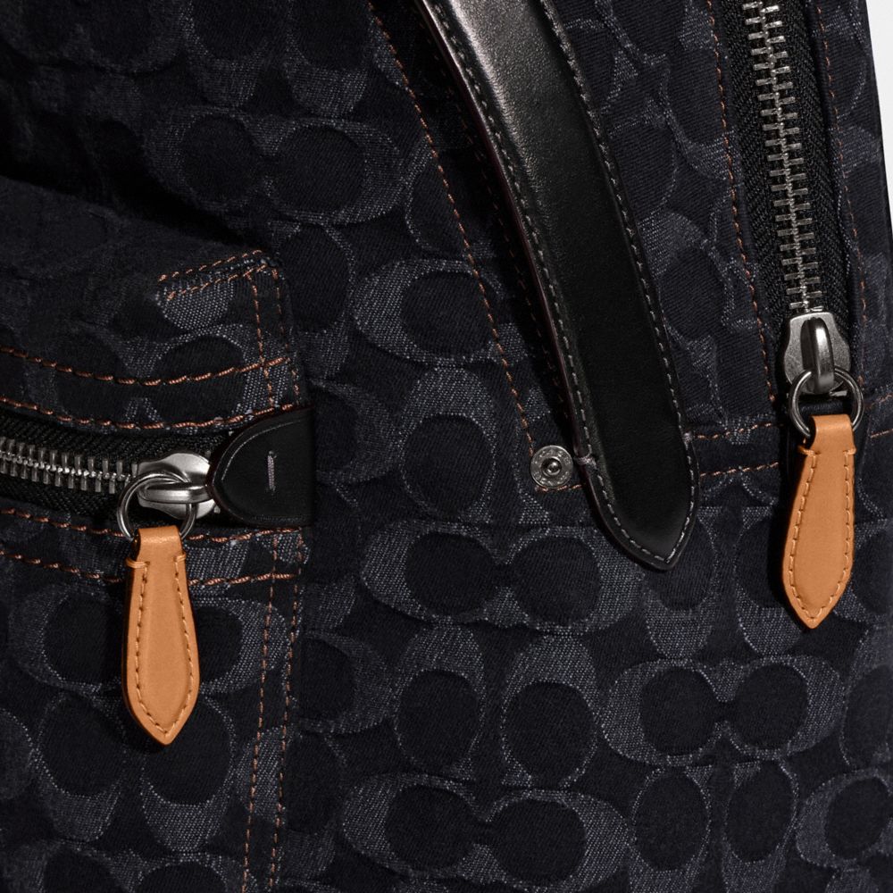 COACH®,Charter Backpack In Signature Denim,,Closer View