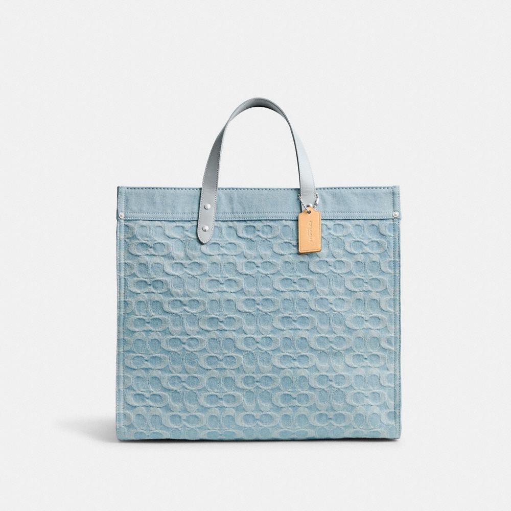 COACH®  Field Tote 40 In Signature Denim