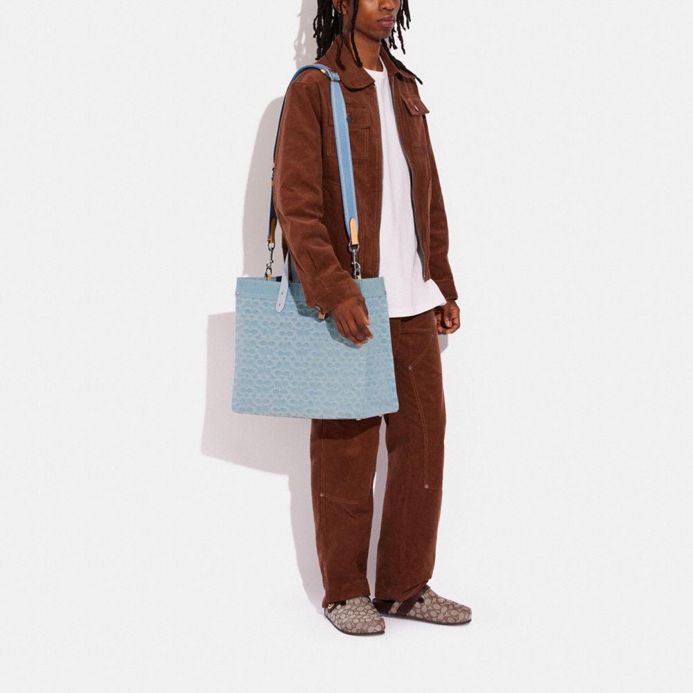 COACH®  Field Tote 40 In Signature Denim