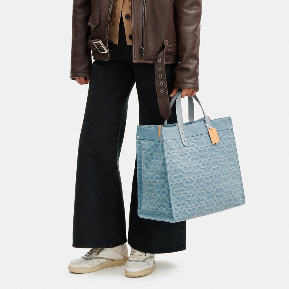 COACH®  Field Tote In Signature Denim