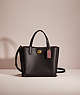 COACH®,RESTORED WILLOW TOTE 24,Polished Pebble Leather,Medium,Brass/Black,Front View
