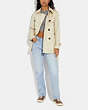 COACH®,SOLID SHORT TRENCH COAT,Bone,Scale View