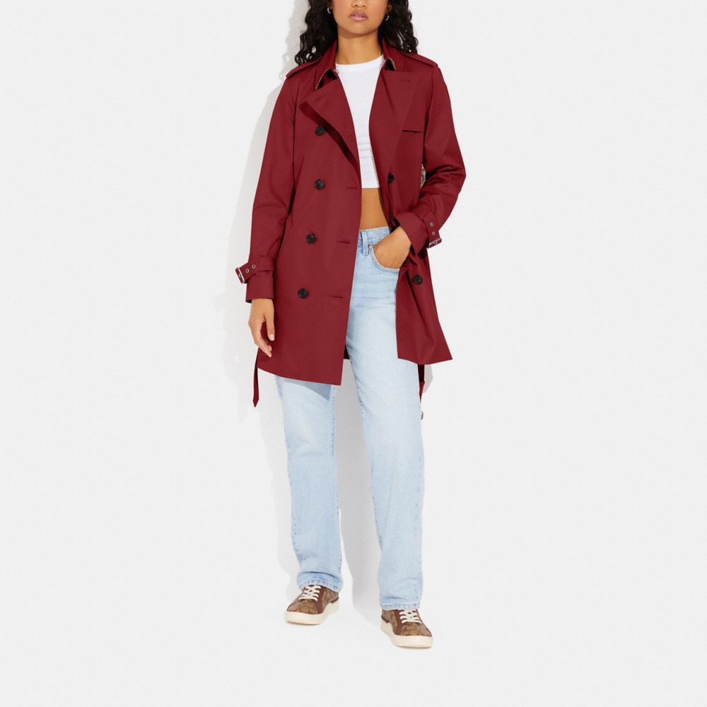 【COACH】ミッド トレンチ Coach Outlet Solid Mid Trench | ShopSimon
