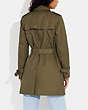 COACH®,SOLID MID TRENCH COAT,Dark Fern,Scale View