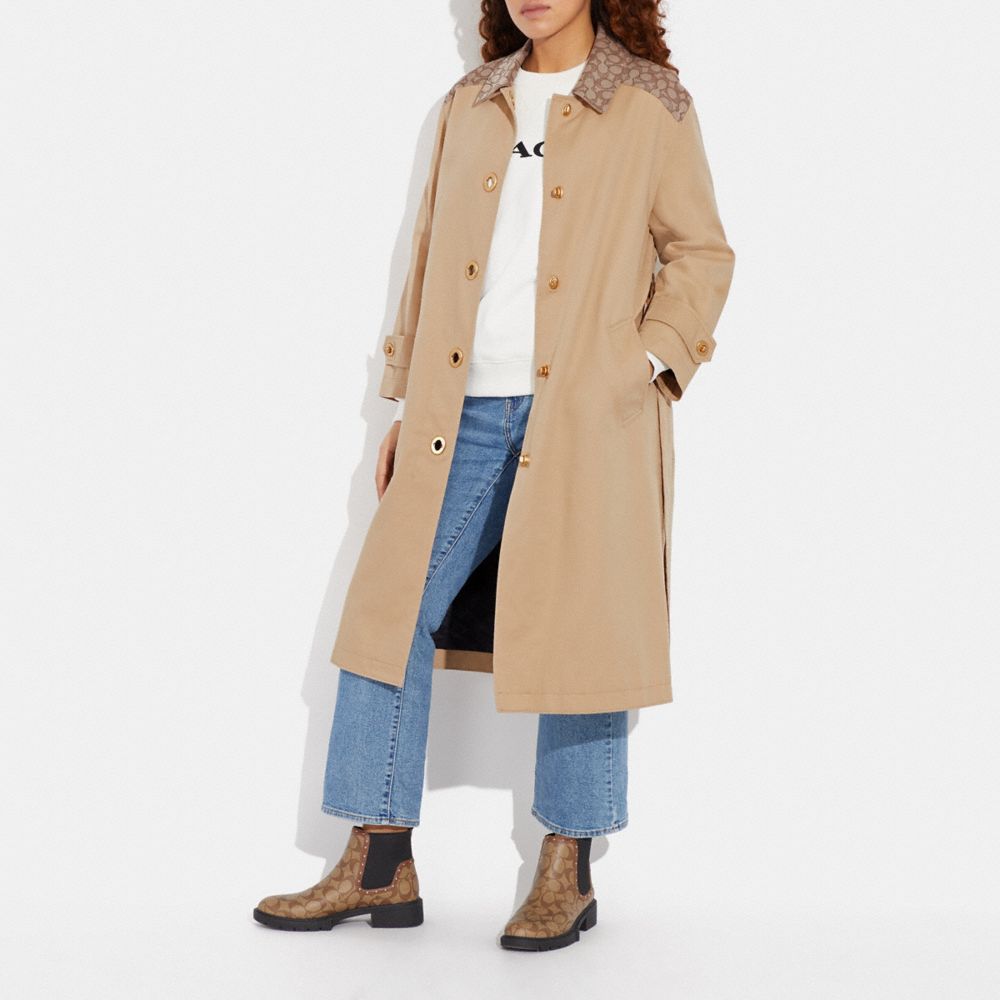 COACH® | Signature Turnlock Trench Coat