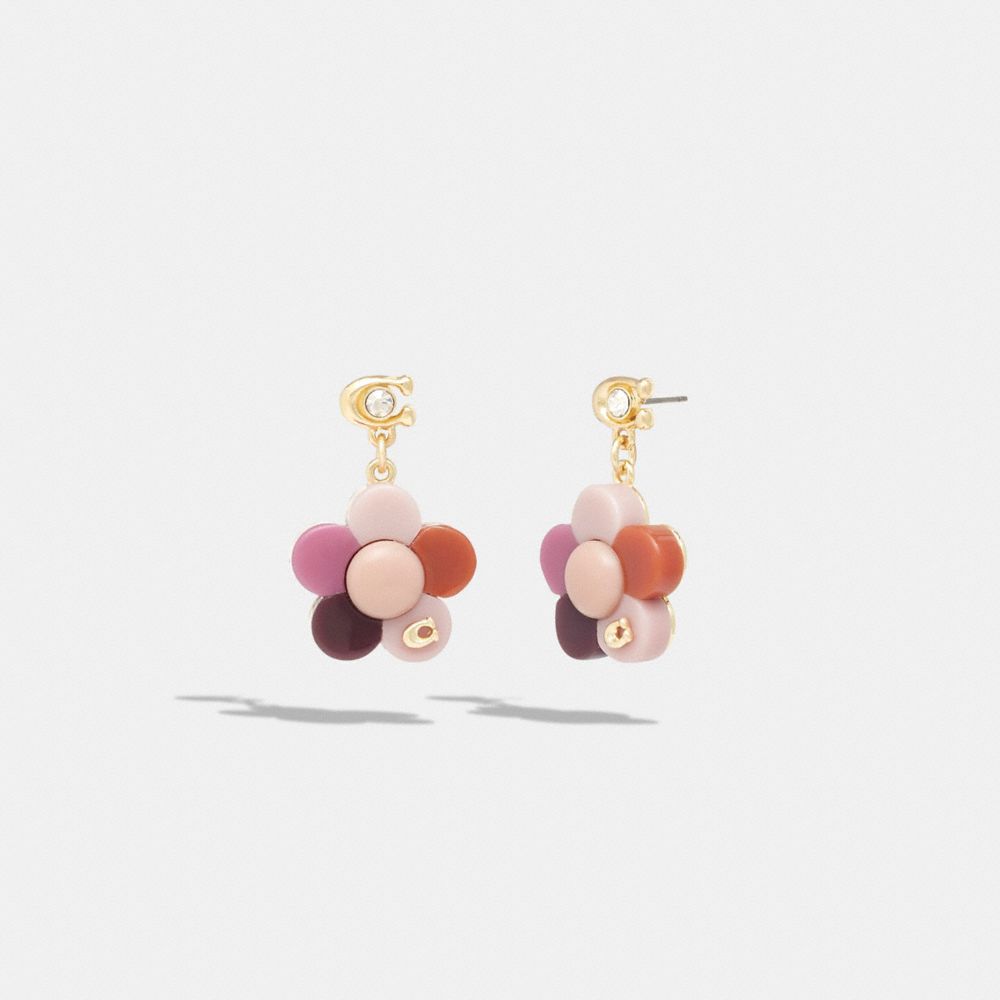 Coach shop flower earrings