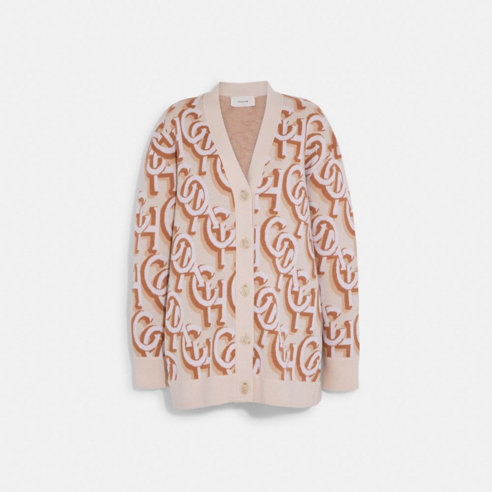 COACH® | Coach Monogram Print Cardigan