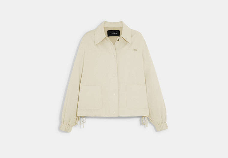 COACH®,CHORE JACKET,Fabric,Chalk,Front View