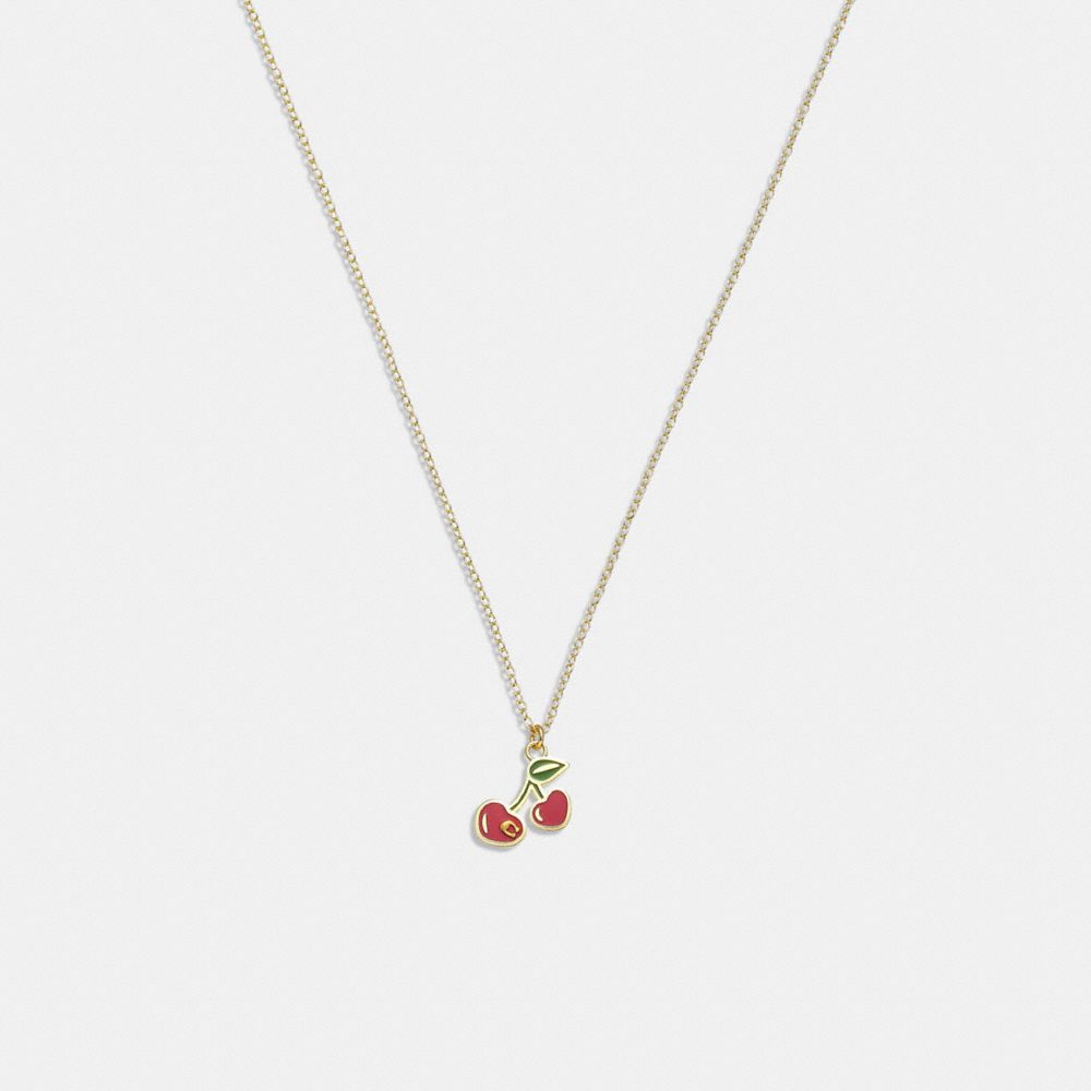 COACH®  Heart Cherry Pendant Necklace