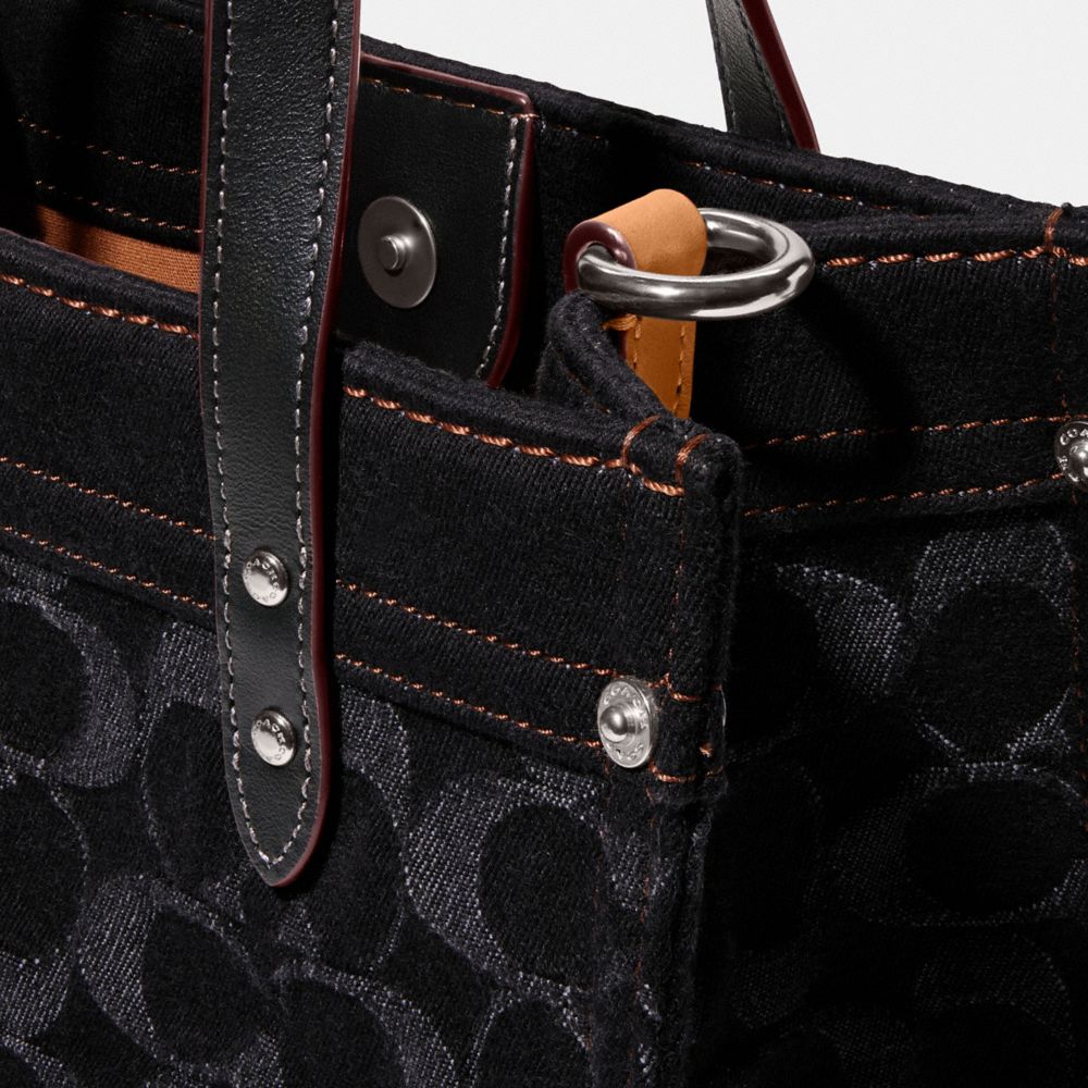 COACH®: Field Tote 22 In Signature Denim