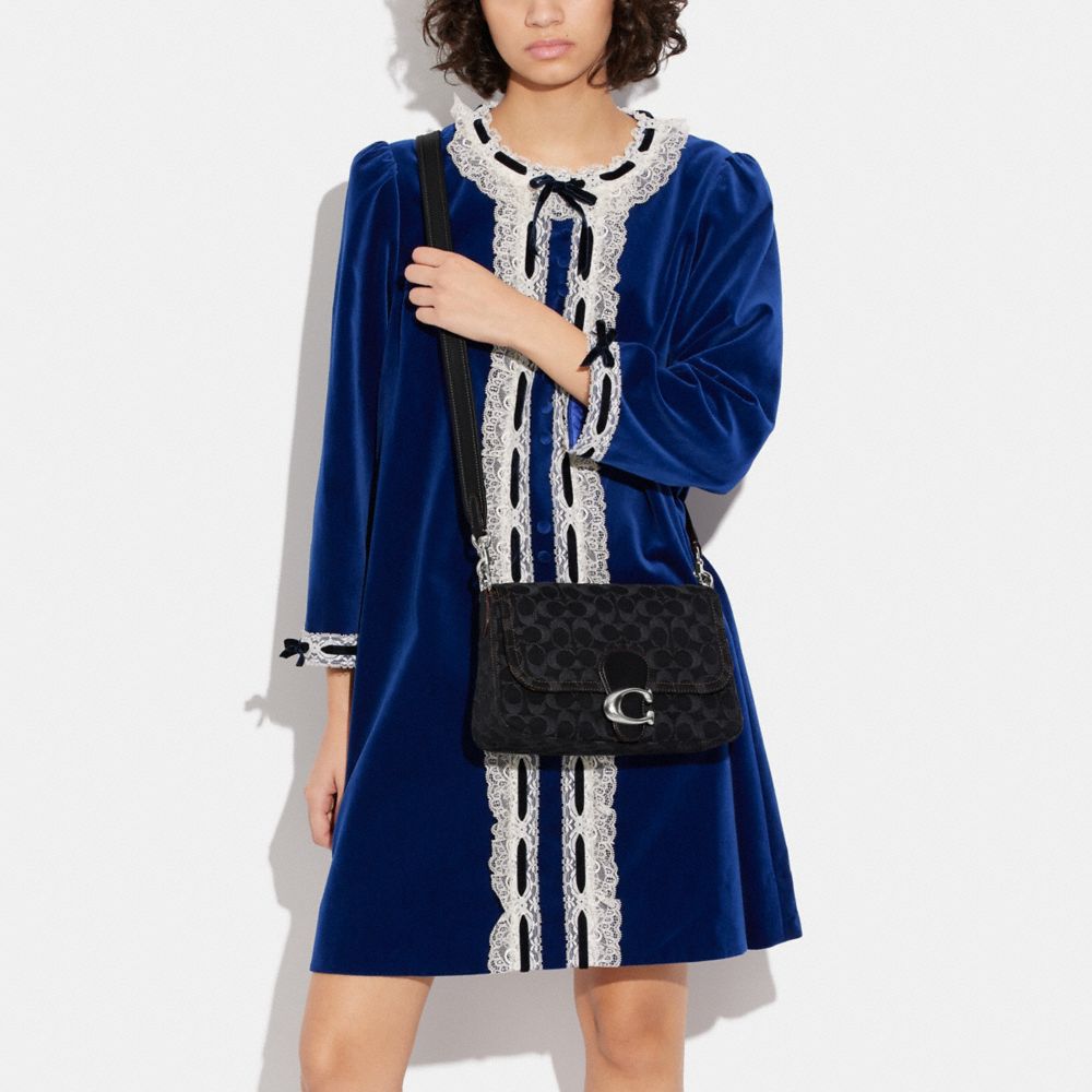 COACH®,Soft Tabby Shoulder Bag In Signature Denim,,Detail View