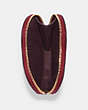 COACH®,HEART COIN CASE,Leather,Gold/Cherry,Inside View,Top View
