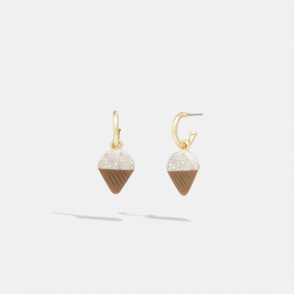 Ice Cream Cone Huggie Earrings