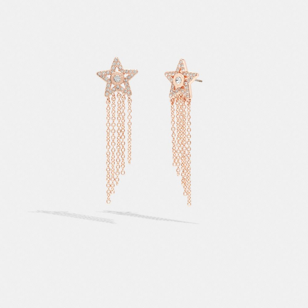 Boucles d’oreilles à franges avec étoile signature