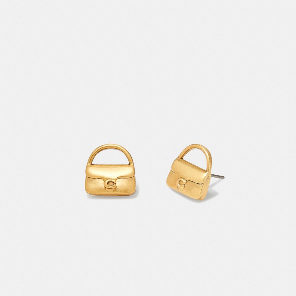 COACH®  Mini Handbag Charm Stud Earrings