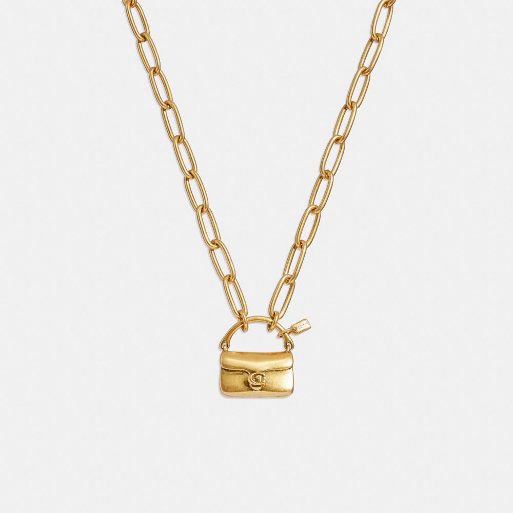 COACH®  Signature Padlock And Key Necklace