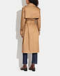 COACH®,RELAXED DOUBLE BREASTED TRENCH COAT,Dark Khaki,Scale View