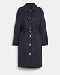 COACH®,OVERCOAT TRENCH,Navy,Front View