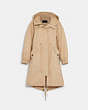 COACH®,UTILITY HOODED TRENCH,Classic Khaki,Front View