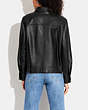 COACH®,LEATHER SHIRT JACKET,Black,Scale View