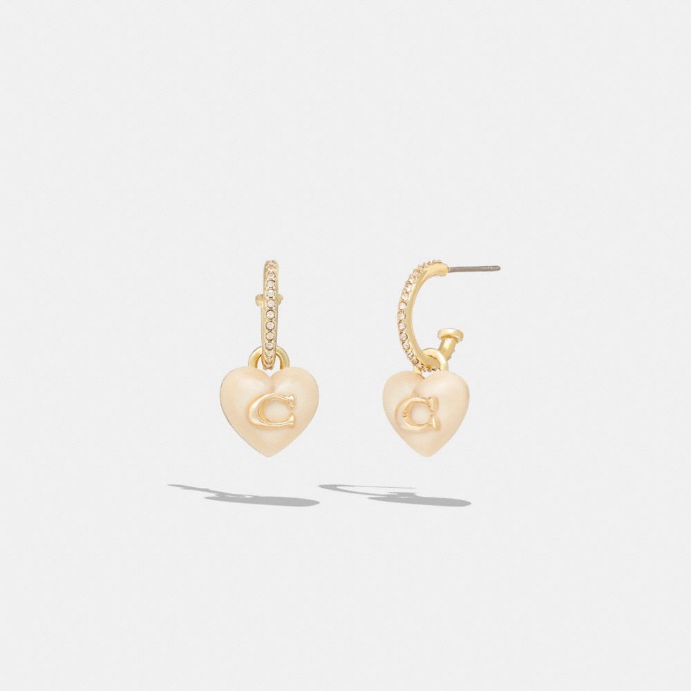 Coach hot sale heart earrings