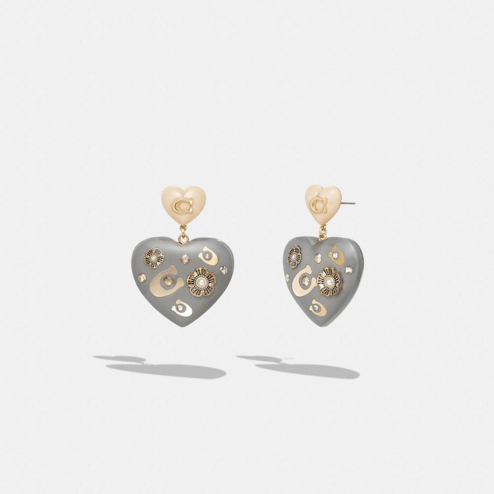 Signature Heart Drop Earrings