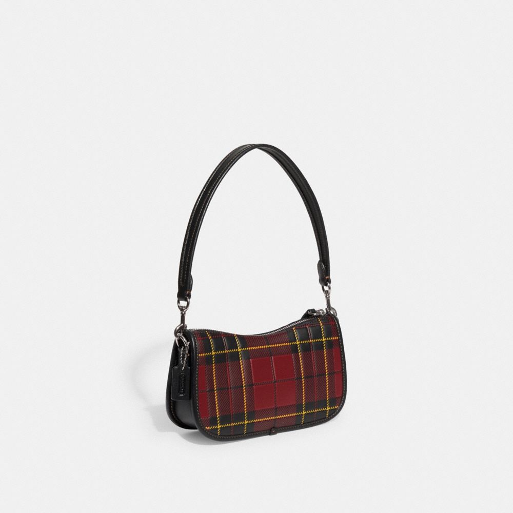 Mini Vintage Crossbody Bag, Retro Plaid Print Shoulder Bag