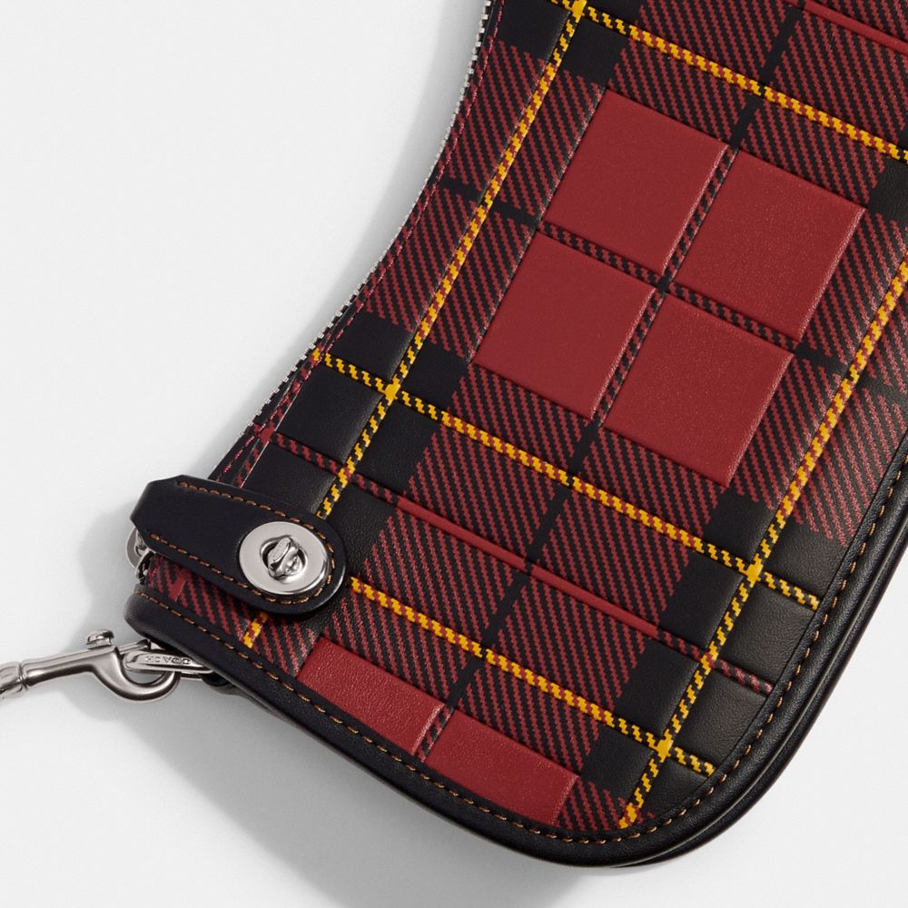 COACH® | Swinger 20 With Plaid Print