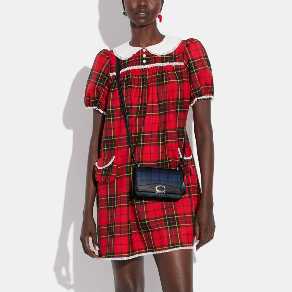 COACH®,Bandit Crossbody Bag With Plaid Print,,Detail View
